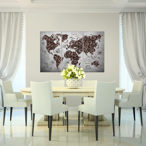 Wandbilder Wohnzimmer XXL Küche Kaffee Moderne Bilder Weltkarte